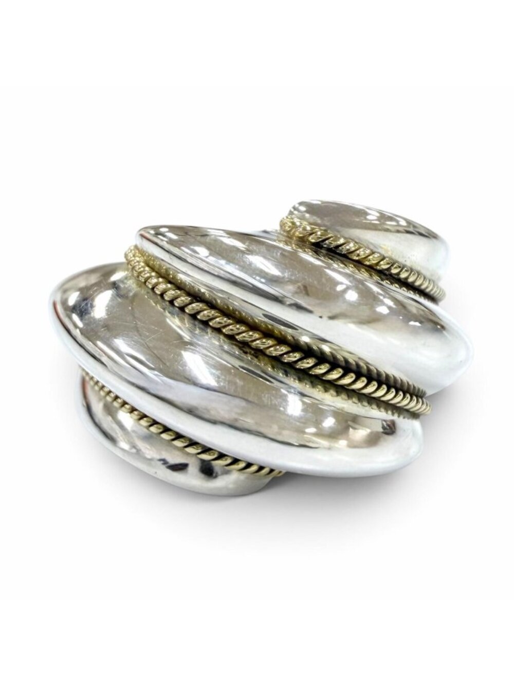 Tiffany & Co Twisted Rope Ring Silver Yellow Gold JP